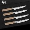 Shun Premier Blonde 4pc Steak Set - 5" VG-MAX Damascus - TDMS0400W -Knives Sales TDMS0400W 38056.1655740447
