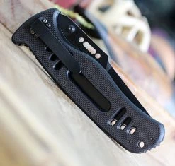 Tops FKMD & T.O.P.S. USA Collaboration FX-CQT-747, 4.5" N690Co Steel Black Clip Point Blade, G-10 Handle -Knives Sales TPCQTM747.3 00905.1582061375