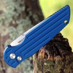 Pro-Tech TR-3 LEFT Auto - Blue Alum. (3.5" 154CM SW) TR-3 L-1 BLUE -Knives Sales TR 3 L 1 BLUE.2 43765.1658779604