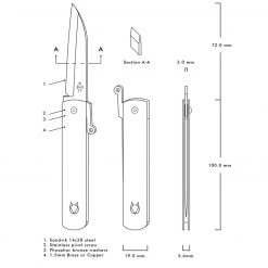 Andersson & Copra Urban Husky - Brass (2.8" Sandvik 14C28N) ACUHB -Knives Sales Urban Husky Specs 62545.1644009137.1280.1280 83492.1644009638