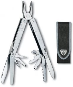Victorinox Swiss Tool 3.0323.N, Robust Multi-Tool w/ Locking Blade with 26 Functions, Nylon Sheath