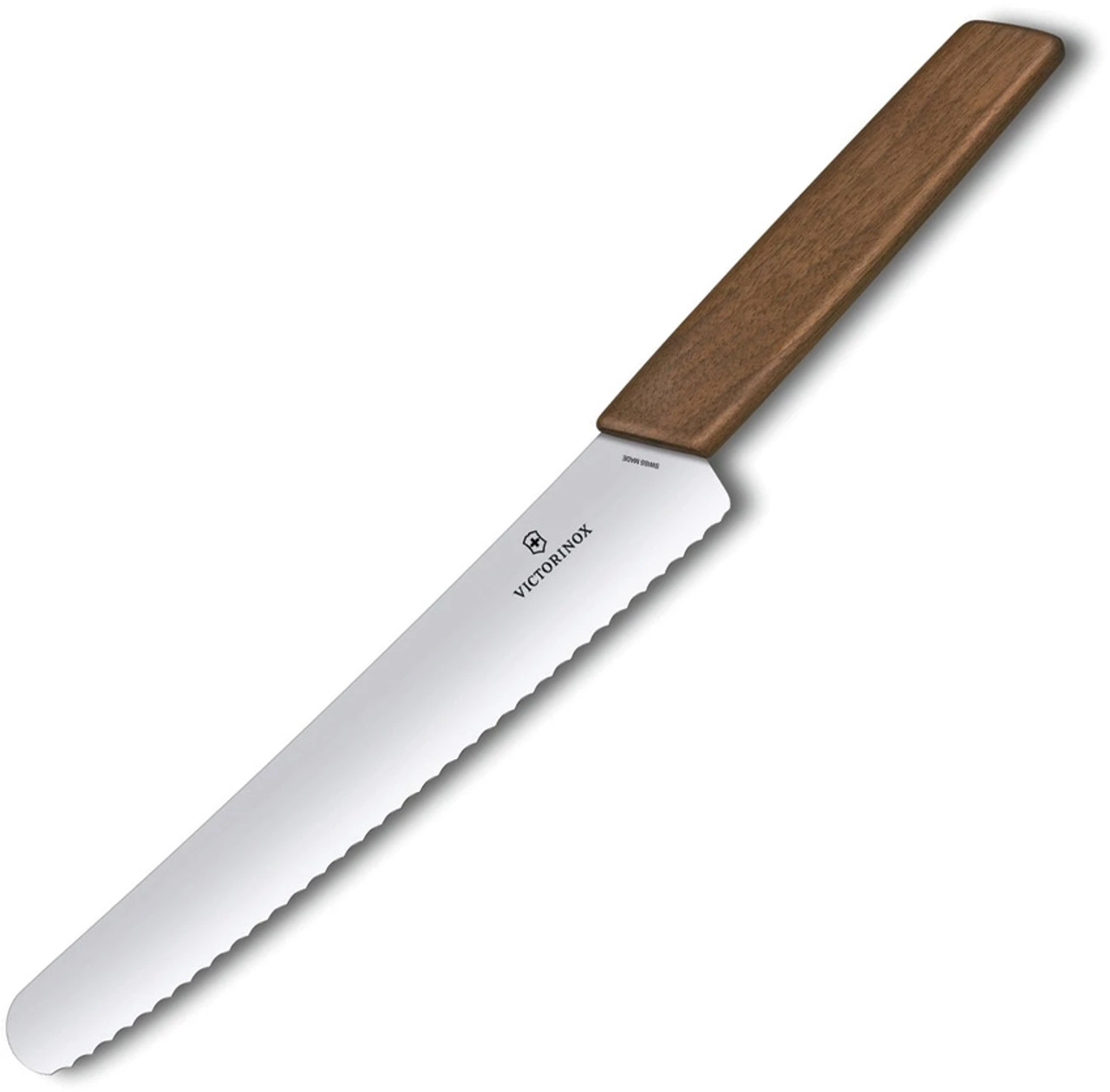 Victorinox Swiss Modern 6.9070.22WG Bread and Pastry Knife, 8.7" Wavy Edge Blade, Walnut Wood Handle 3 Victorinox Swiss Modern 6.9070.22WG Bread and Pastry Knife, 8.7" Wavy Edge Blade, Walnut Wood Handle