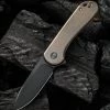 WE Knife Elementum Frame Lock - Bronze Ti (3" CPM 20CV Blk SW) WE18062X-4 2 WE Knife Elementum Frame Lock - Bronze Ti (3" CPM 20CV Blk SW) WE18062X-4 -Knives Sales WE18062X4 93222.1640702666