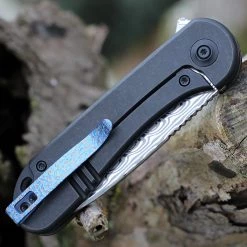 WE Knife Elementum Frame Lock - Blk Ti (3" Hakkapella Damasteel) WE18062X-DS1 -Knives Sales WE18062XDS1.2 72857.1641487244