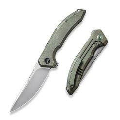 WE Knife Quixotic Flipper - Green Ti (3.45" CPM 20CV) - WE21016-4