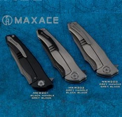 Maxace Killer Whale 2.0 - Gray Ti (3.86" ASP-60 Blk SW) MKW202 -Knives Sales Whale 2.0 2 60093.1643149623