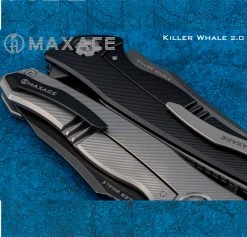 Maxace Killer Whale 2.0 - Gray Ti (3.86" ASP-60 Blk SW) MKW202 -Knives Sales Whale 2.0 3 06480.1644273910