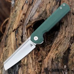 Arcform Slimfoot Folding - Ti / Green G10 (3.5" M390 Satin Sheepsfoot)