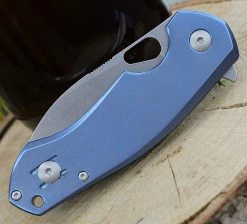 GiantMouse ACE Biblio - Blue Ti (2.9" M390 Satin) BIBLIO-TI-BLUE -Knives Sales biblio ti blue sw.3 89894.1611778154