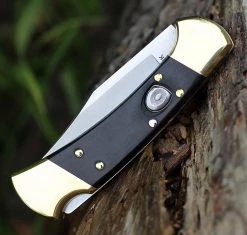 Buck Auto 112BRSA, 3" Satin 420HC SS Plain Blade, Macassar Ebony Dymondwood Handle -Knives Sales bu112brsa.5 02771.1566586148