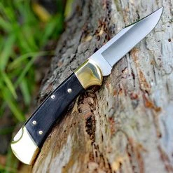 Buck Auto 112BRSA, 3" Satin 420HC SS Plain Blade, Macassar Ebony Dymondwood Handle -Knives Sales bu112brsa 94533.1566586149