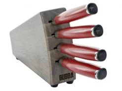 Bubba 4 Piece Steak Knife Set - Blk and Red G10 (4.5" German SS) 1137660