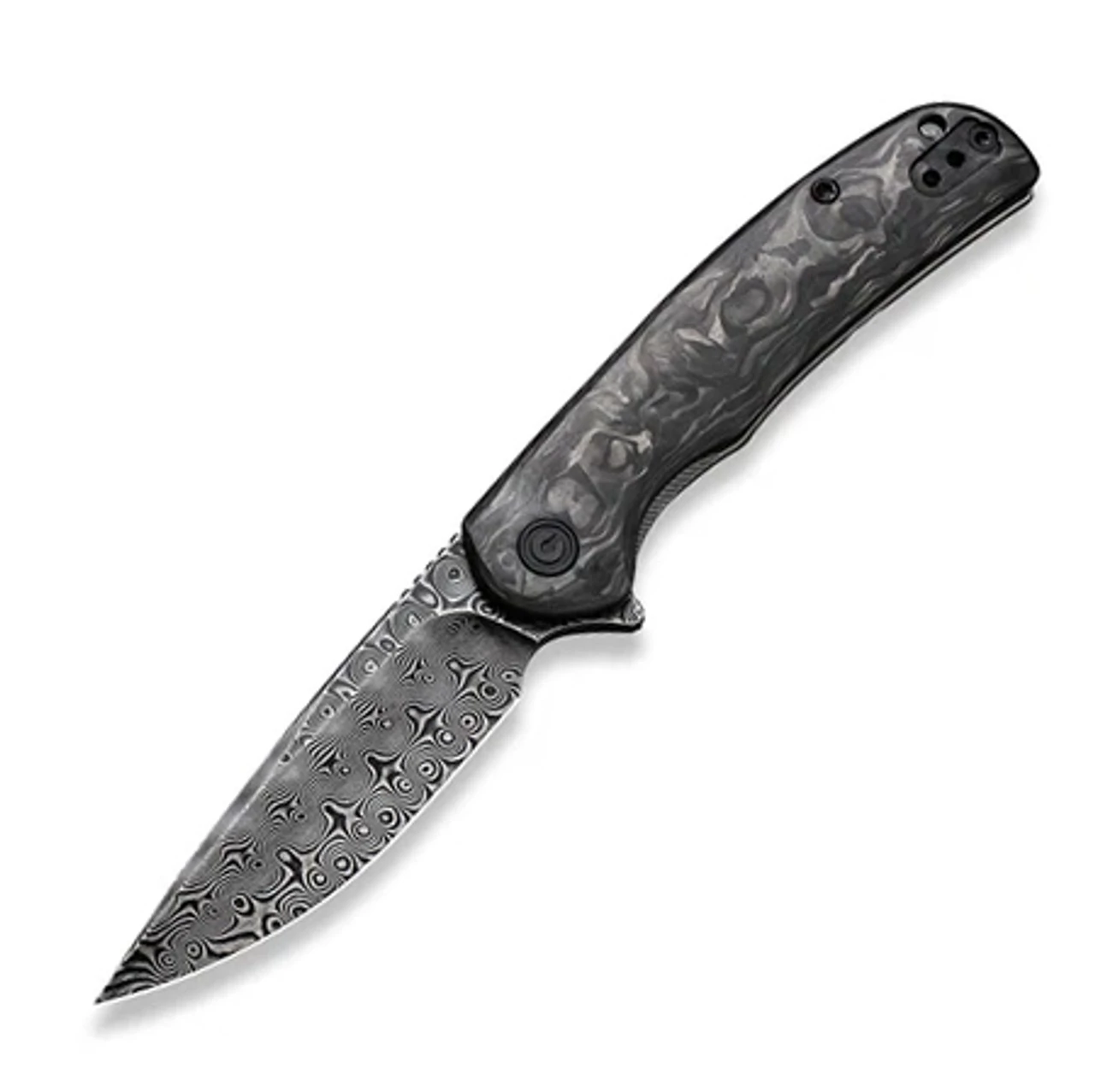 CIVIVI NOx - Contoured Marble CF / Gray Steel (3" Blk Hand Rubbed Damascus) C2110DS-1 3 CIVIVI NOx - Contoured Marble CF / Gray Steel (3" Blk Hand Rubbed Damascus) C2110DS-1