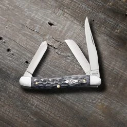 Case Medium Stockman 58413 Pocket Worn Gray Bone CV (6318 CV)