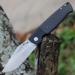 Kansept Shikari - Carbon Fiber /Blk Ti (4" Damascus) K1027A4