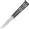 Benchmark Balisong Butterfly Knife - Black and Silver (4" Satin) 2 Benchmark Balisong Butterfly Knife - Black and Silver (4" Satin) -Knives Sales knifework bm005 24689.1566585781
