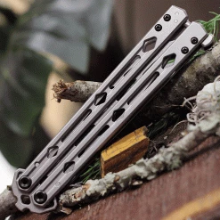 Kershaw Lucha Trainer Balisong Stainless Steel (4.60" Stonewash Sandvik 14C28N) 5150TR -Knives Sales ks5150tr.3 71942.1619020339