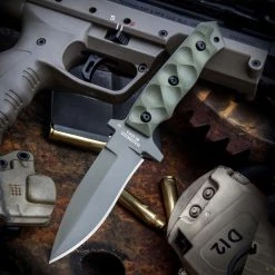 Halfbreed MCK-01 Medium Clearance Knife Ranger Green G10 (4.5" Green Spear Point) MCK-01 OD