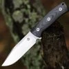 QSP Knife Bison Fixed Blade QS134-A, 4.5" D2 Satin Plain Blade, Black Linen Miarta Handle -Knives Sales qs134a 94784.1603916881