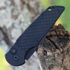 Pro-Tech TR-3 X1 Operator Automatic Blk Fish Scale (3.5" Sterile Blk) TR-3 X1 OP -Knives Sales tr 3 x1.3 90765.1628612898