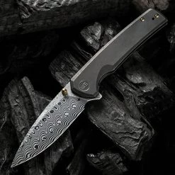 WE Knife Subjugator - Blk Ti (3.5" Hakkapella Damasteel) WE21014C-DS1